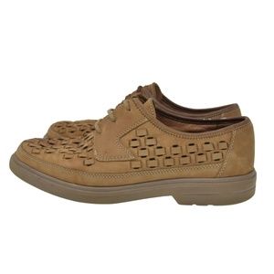 *SIOUX Men’s Sz 8 Brown Leather Weave Stitch Shoe